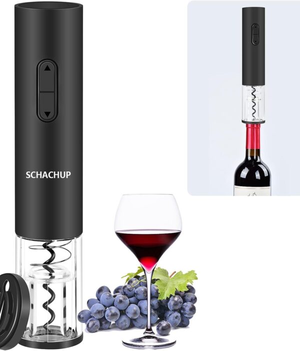 Electric Wine Opener, Wine Bottle Openers, Automatic corkscrew wine opener with Foil Cutter, Cool home kitchen gadgets, wine accessories for wine lovers, house warming gifts new home, Party Bar